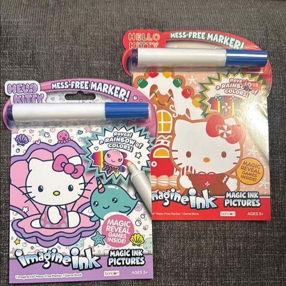 Hello Kitty | Toys | 2 Books Hello Kitty Imagine Ink Messfree Marker ...